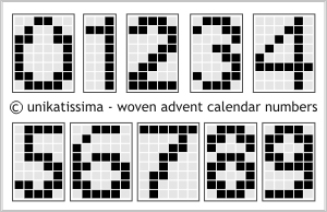 unikatissima Woven Advent Calendar Numbers